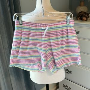 Comfy Pajama Shorts Striped Soft plush Womens Small Striped